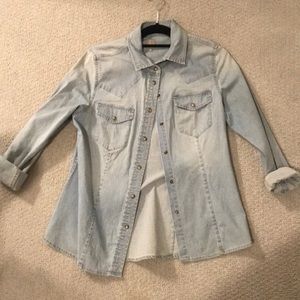 jean buttoned top